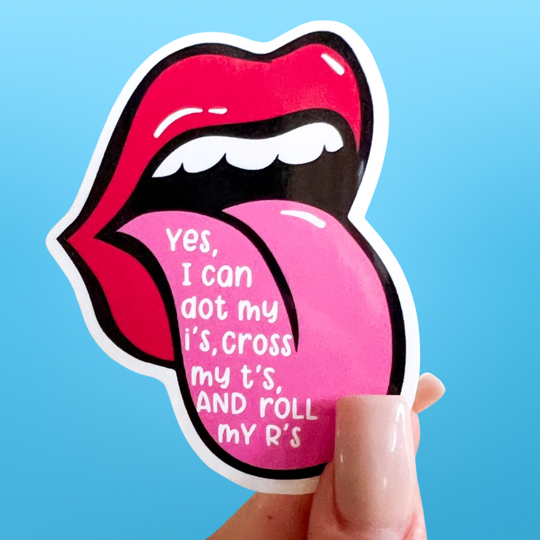 I Can Roll My R's Mouth Sticker