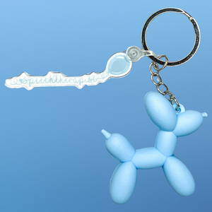 Blue Dog Balloon SLP Keychain