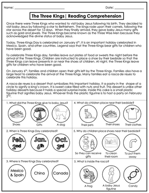 Three Kings Day | Bilingual Activity Pack for Speech Therapy