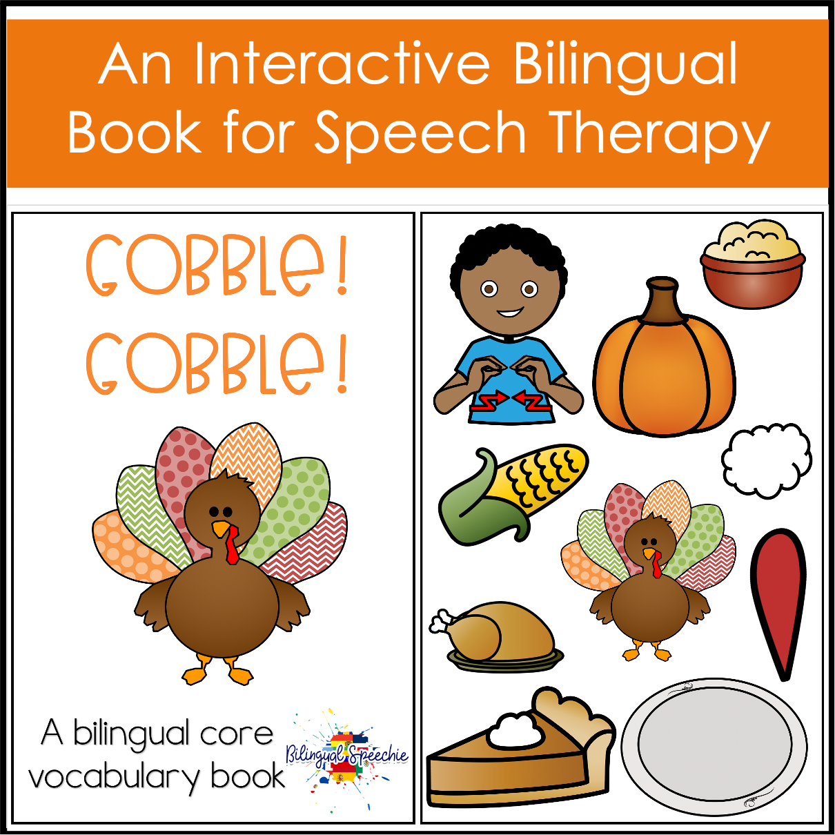 Thanksgiving Core Vocabulary Book | BILINGUAL – Bilingual Speechie