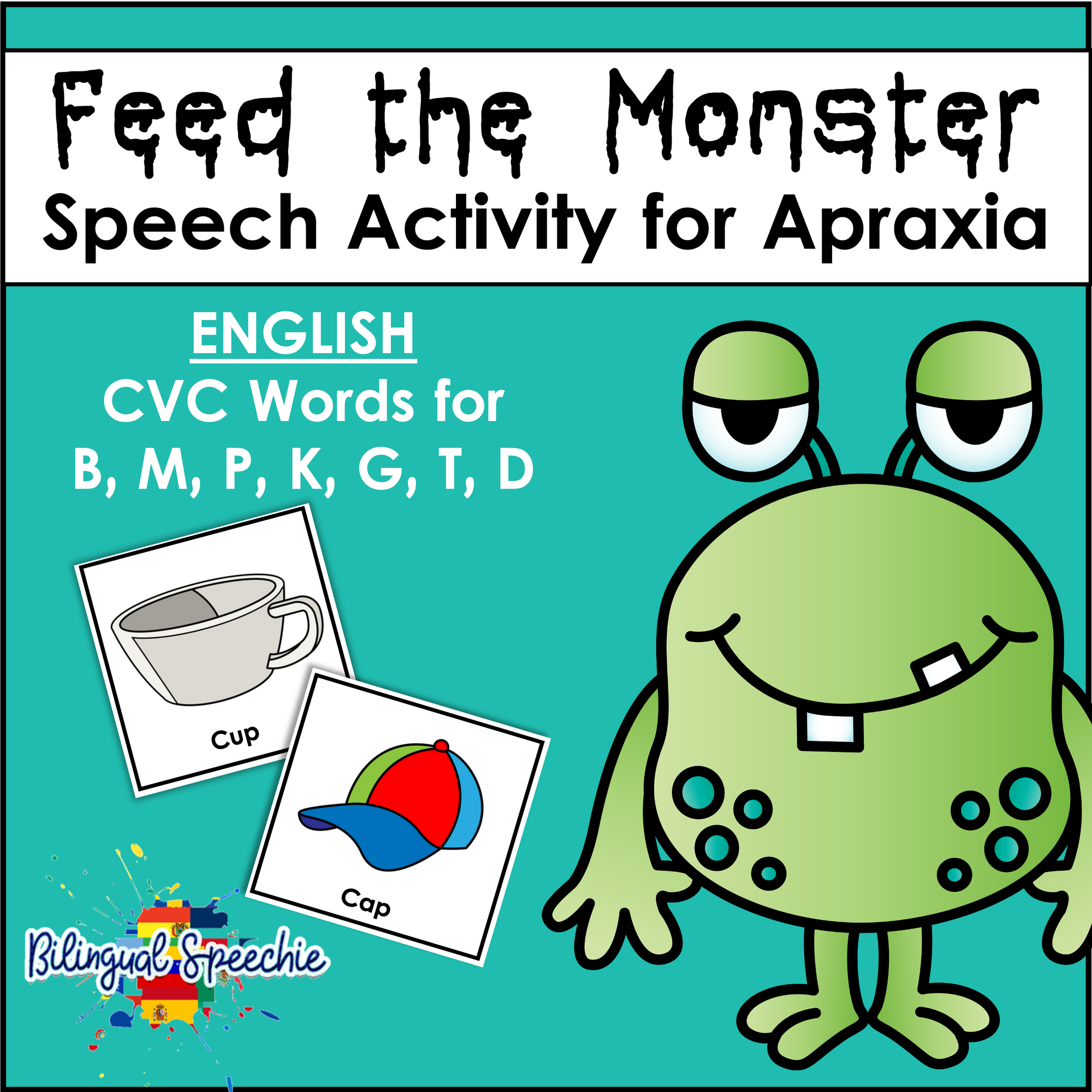 Feed the Monster | Speech Therapy Activity for Apraxia | English