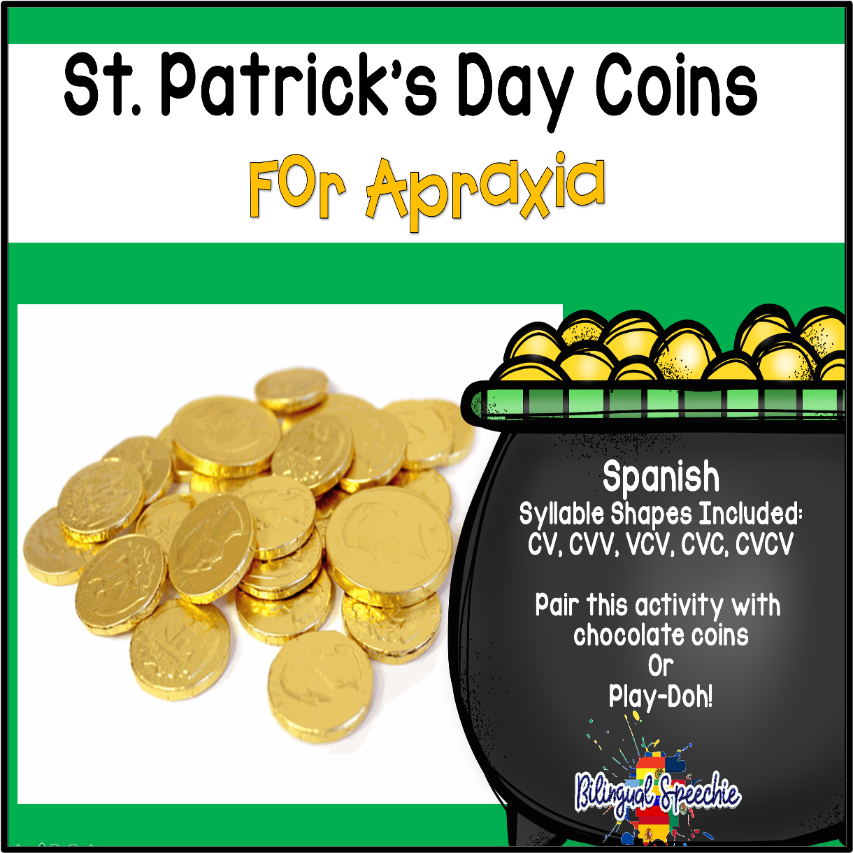 St. Patrick's Day Mats for Apraxia | Spanish