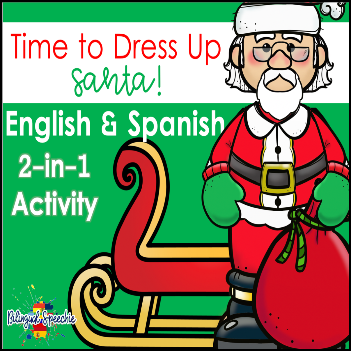 Dress Up Santa Claus | Bilingual 2-in-1 Interactive Book