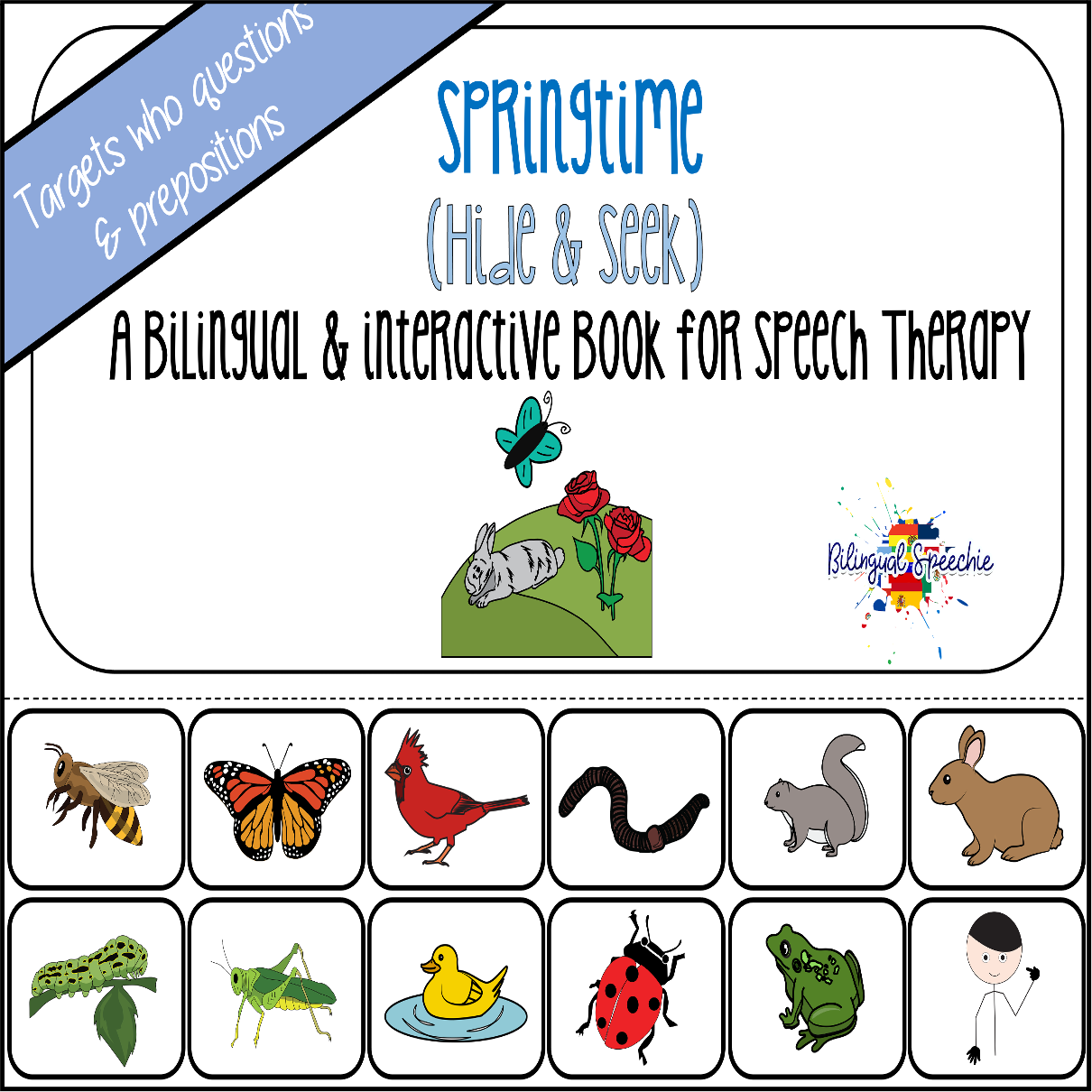 Bilingual Spring Time Interactive Book (Hide & Seek Lift-able Flaps)