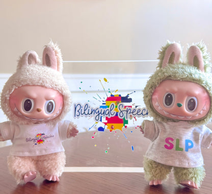 Mini T-Shirt for Collectible Doll | SLP & Bilingual Speechie Logo Design
