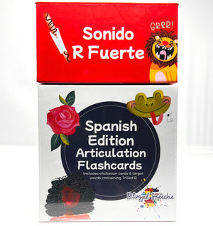 Trilled R | R Fuerte- Spanish Flashcards for Speech Therapy