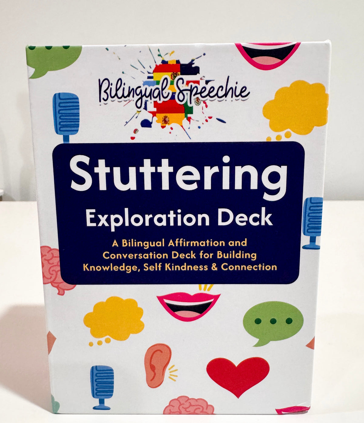 Stuttering Exploration Deck | Bilingual English & Spanish Affirmation and Conversation Cards