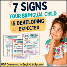 7 Signs Your Bilingual Child Is Developing as Expected Guide (English + Spanish)