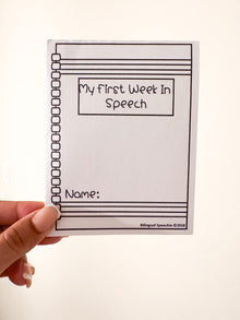 Bilingual First Week of School Mini Flip Book