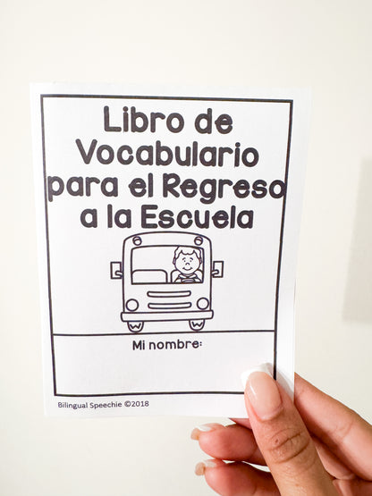 Bilingual Back to School Vocabulary Booklet