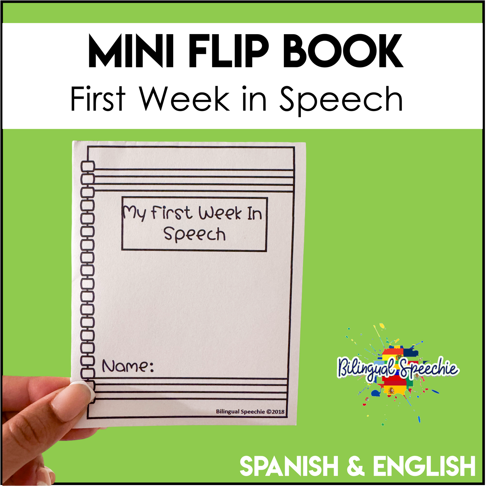 Bilingual First Week of School Mini Flip Book