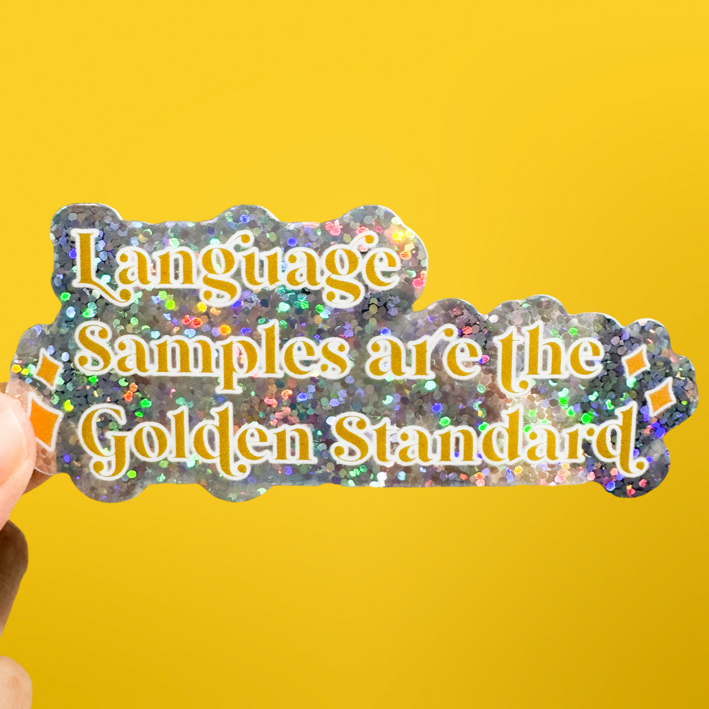 Language Samples are the Golden Standard Sticker