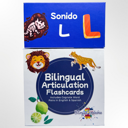 L Sound | Sonido L - Bilingual Flashcards for Speech Therapy