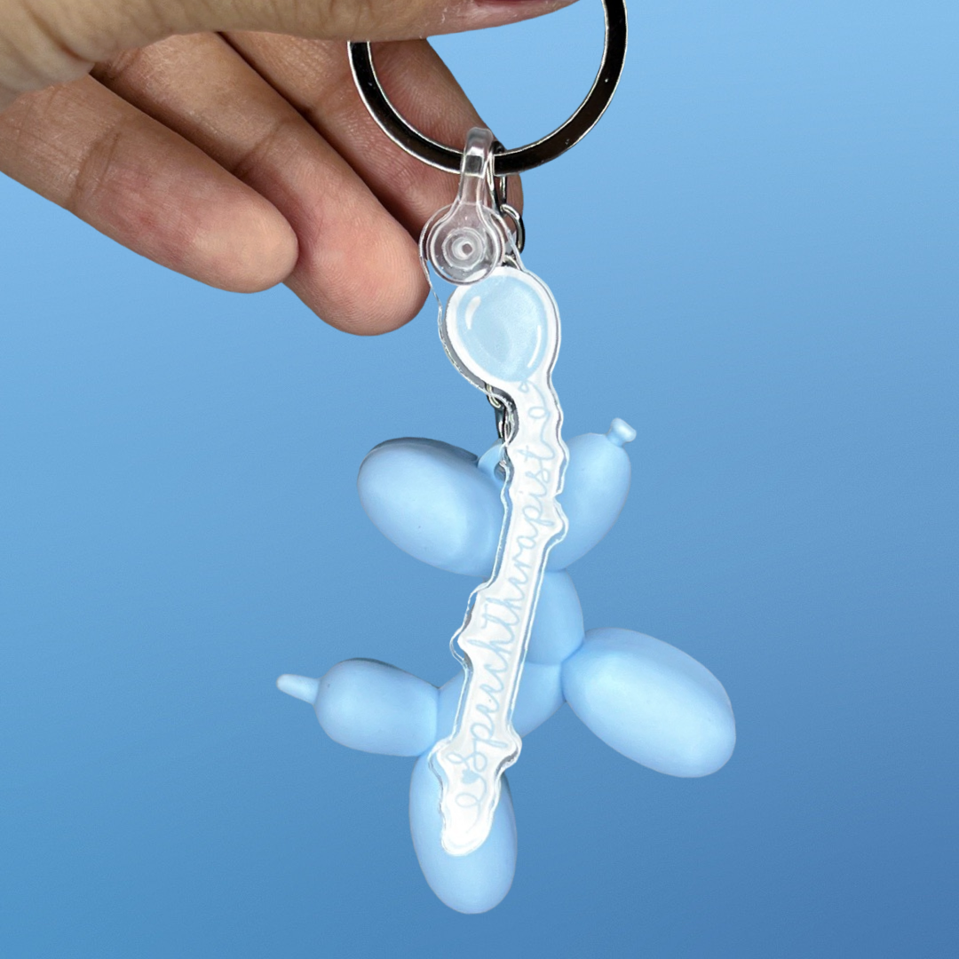 Blue Dog Balloon SLP Keychain
