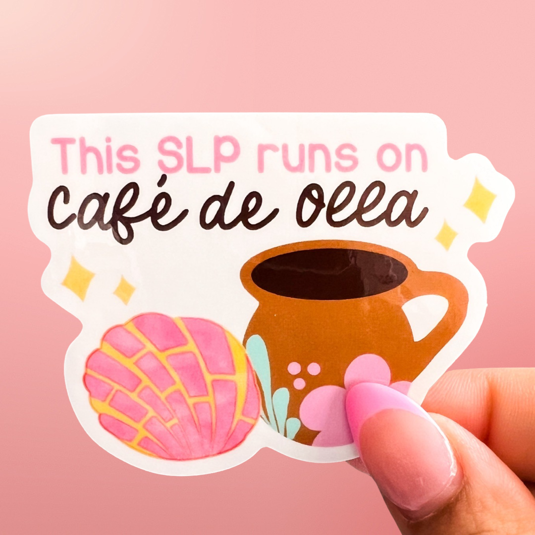 This SLP / Maestra Runs on Cafe de Oalla Sticker