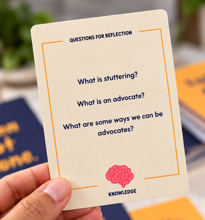 Stuttering Exploration Deck | Bilingual English & Spanish Affirmation and Conversation Cards