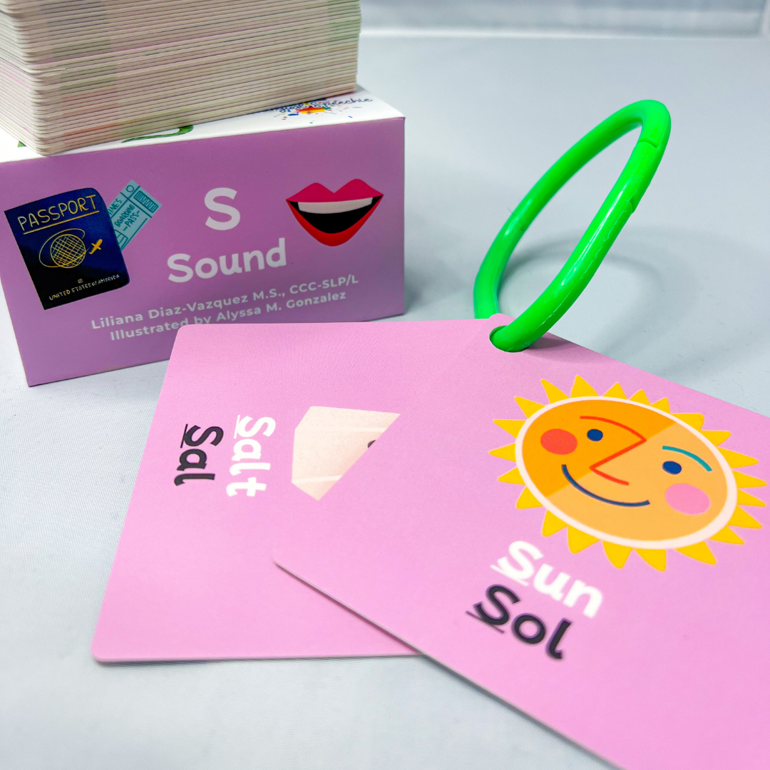 S Sound | Sonido S - Bilingual Flashcards for Speech Therapy