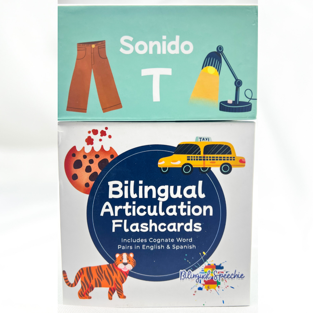 T Sound | Sonido T - Bilingual Flashcards for Speech Therapy