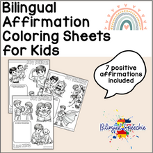 Bilingual Affirmation Coloring Sheets for Kids