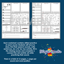 Busy Articulation for R blends, R, S, L blends & Multisyllabic Words | Spanish