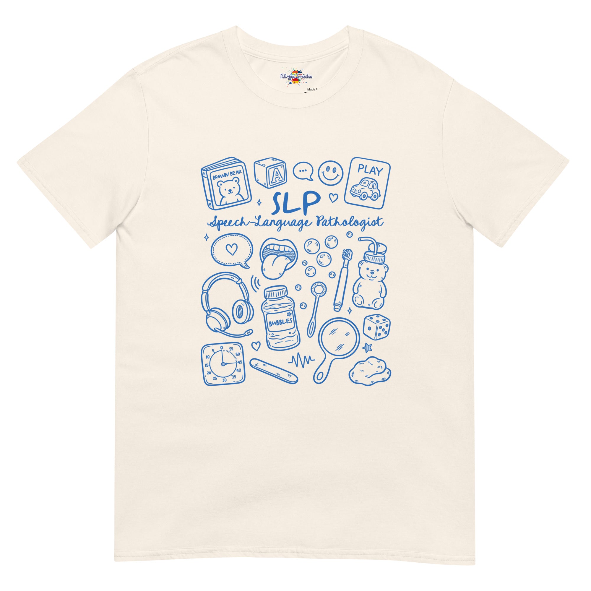 SLP Doodles Tee – Bilingual Speechie