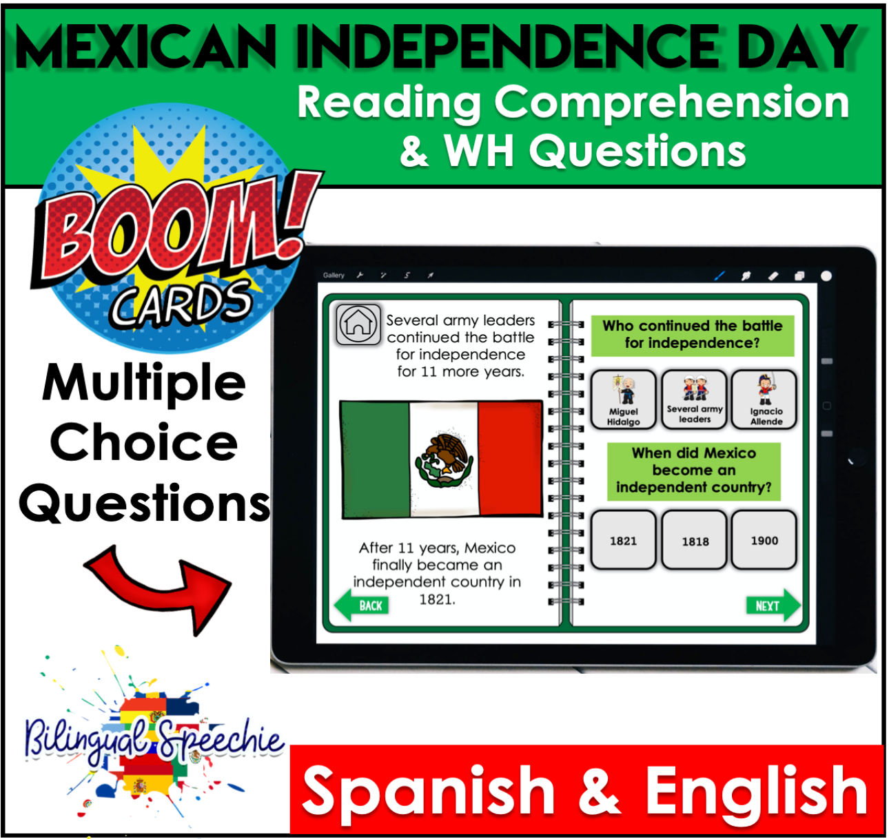 Mexican Independence Day | Reading Comprehension | WH Questions