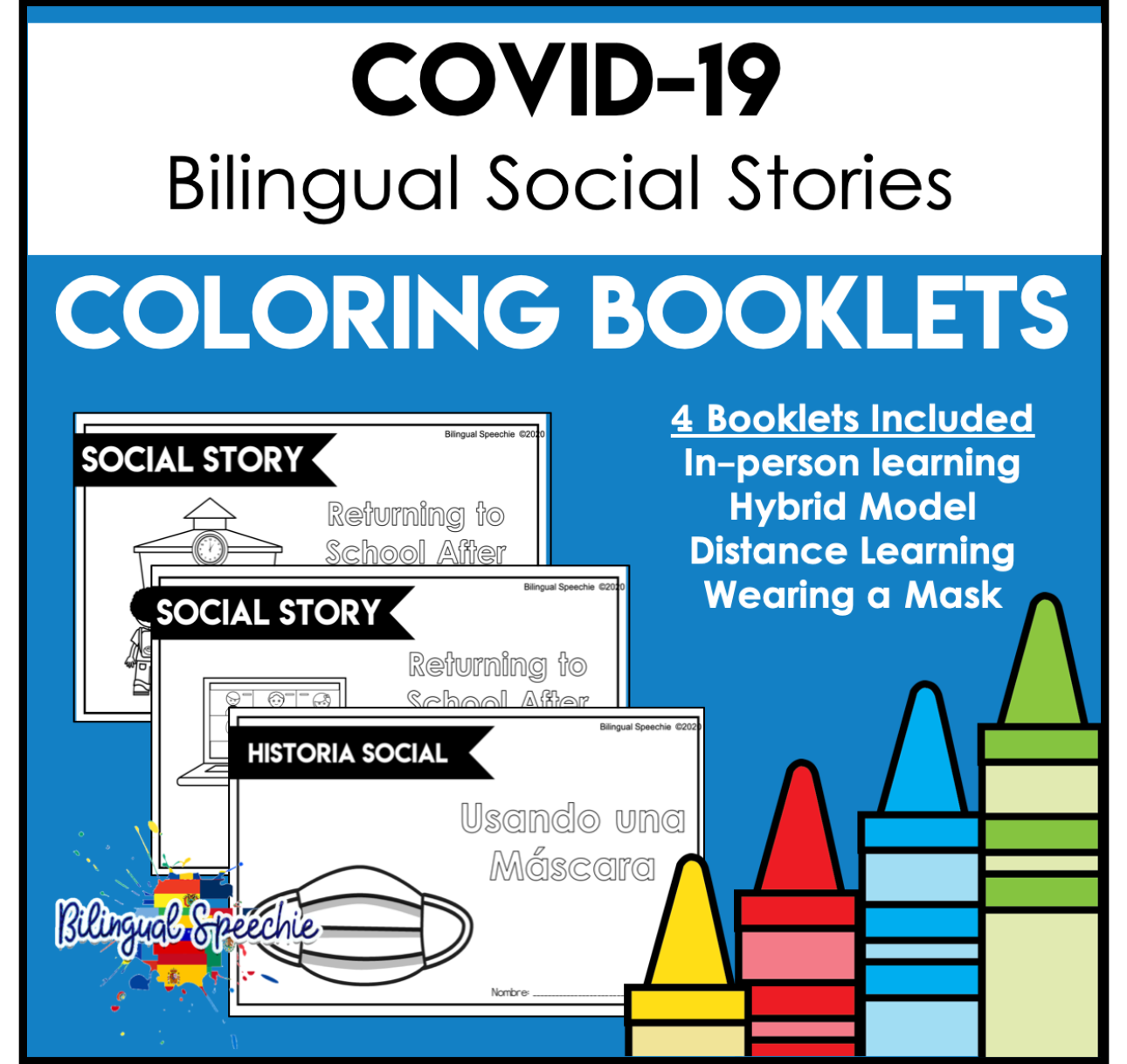 COVID-19 Bilingual Social Stories | Coloring Booklets