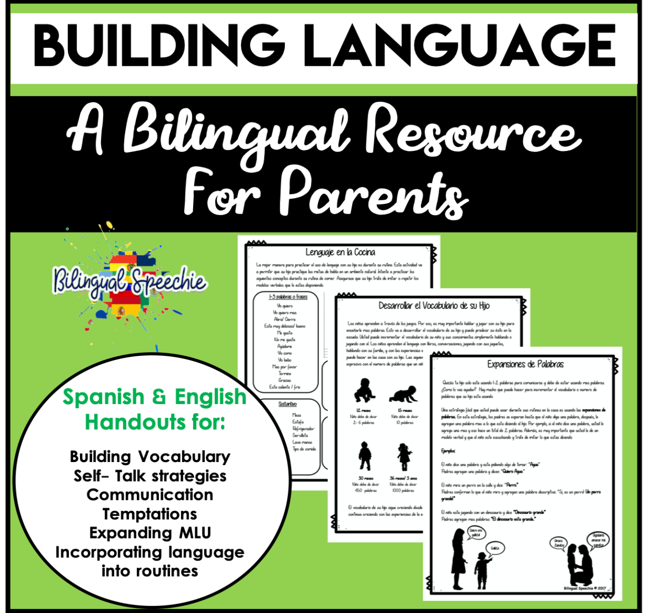 Building Language | Bilingual (Spanish & English) Handouts for Parents