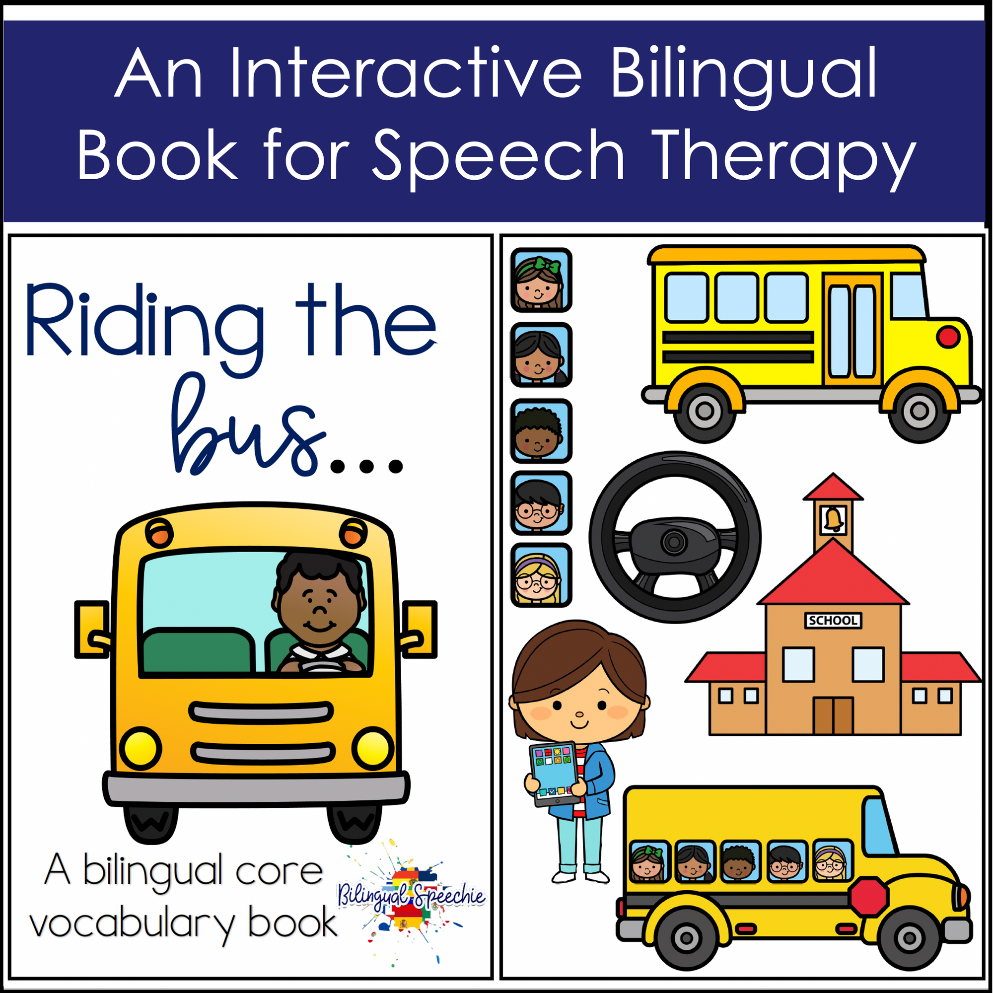 Back to School Core Vocabulary Book | Bilingual