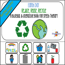 Earth Day & Recycling Bilingual Book for Speech Therapy