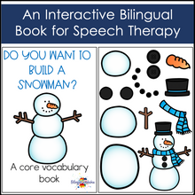 Build a Snowman Core Vocabulary Book | BILINGUAL