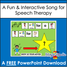 Speech Therapy Song for Whole Group Therapy