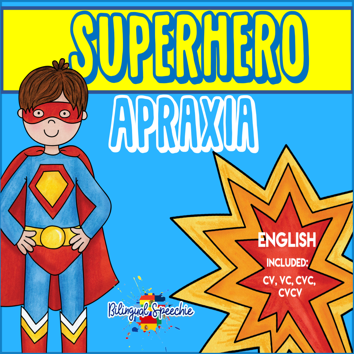 Superhero Apraxia Syllable Shapes | English