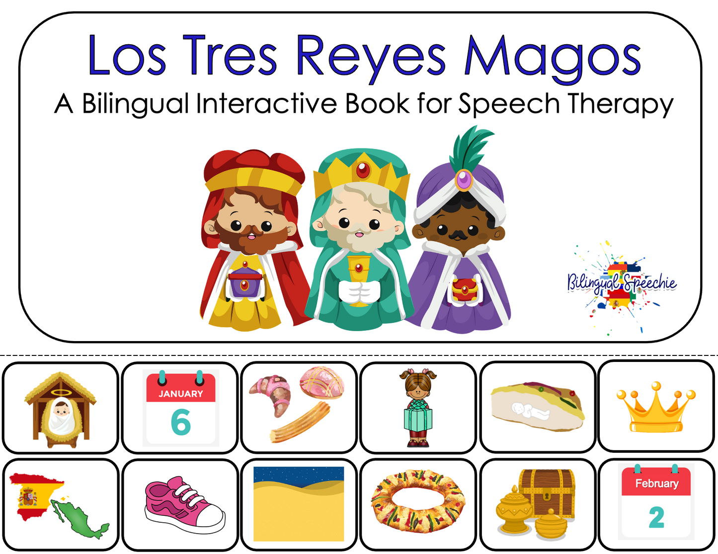 Three Kings Day | Bilingual Activity Pack for Speech Therapy