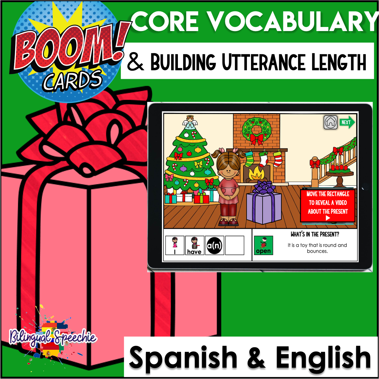 Bilingual Core Vocabulary & MLU | Christmas Themed