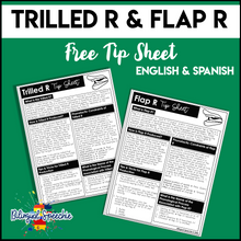 Trilled R and Flap R Tip Sheet | Bilingual Freebie