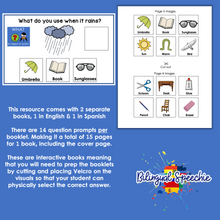 Bilingual WH- Questions Book | WHAT | English & Spanish