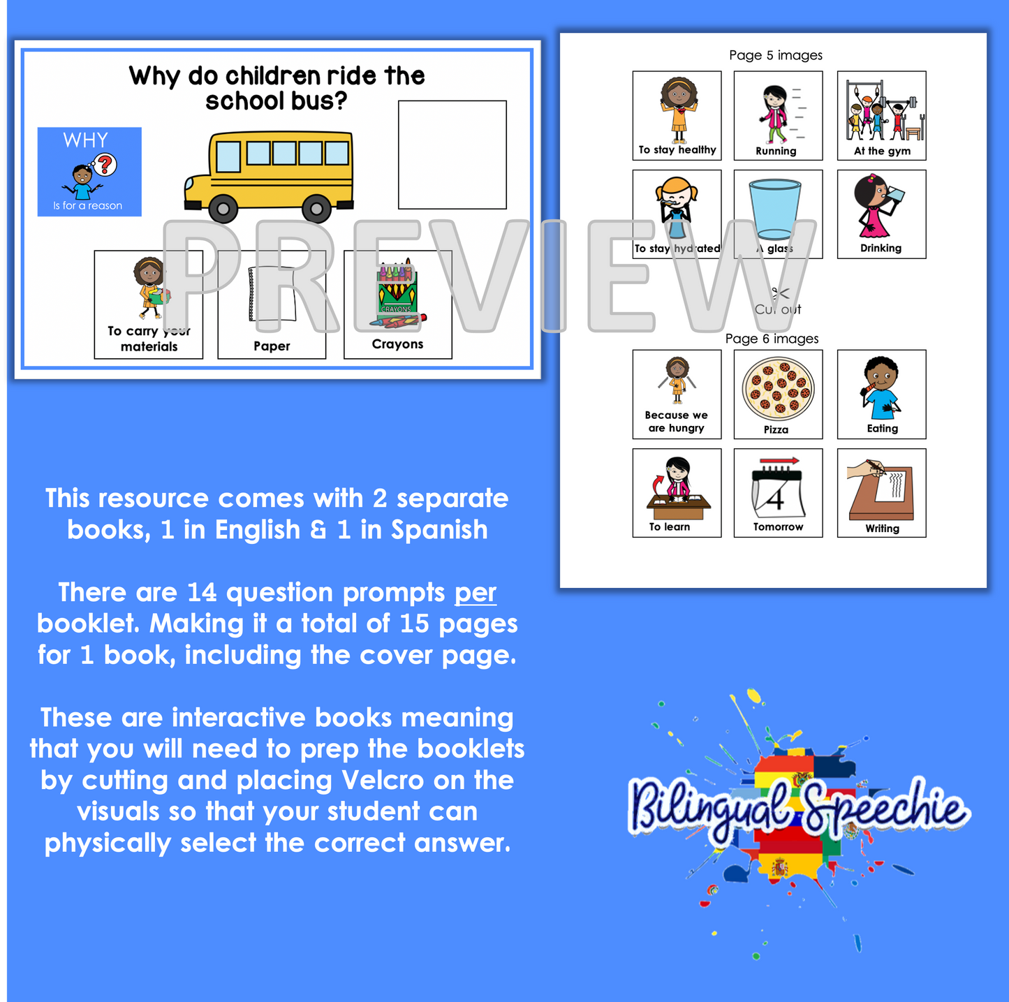 Bilingual WH- Questions Book | WHY | English & Spanish