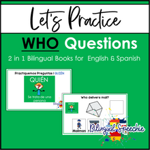 Bilingual WH- Questions Book | WHO | English & Spanish