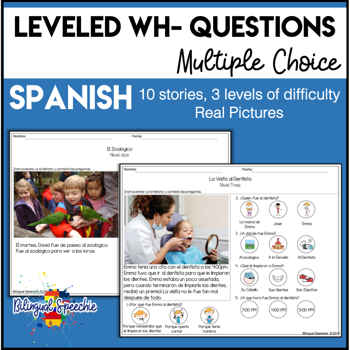 Spanish | Leveled WH- Questions