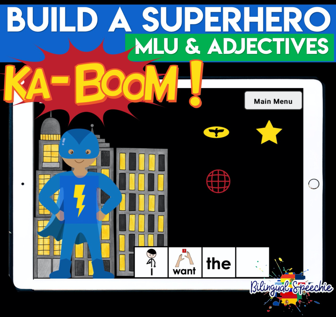 BOOM Cards | MLU & Adjectives | for Speech Teletherapy & Distance Learning