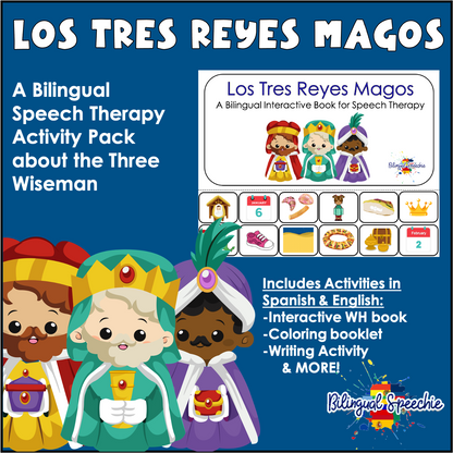Three Kings Day | Bilingual Activity Pack for Speech Therapy