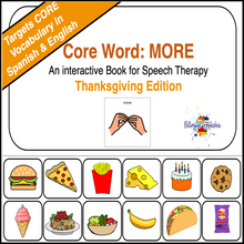 Spanish & English Core Vocabulary Book: MORE