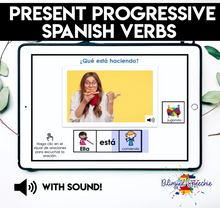 BOOM Cards in Spanish | Present Progressive Verbs | for Speech Teletherapy