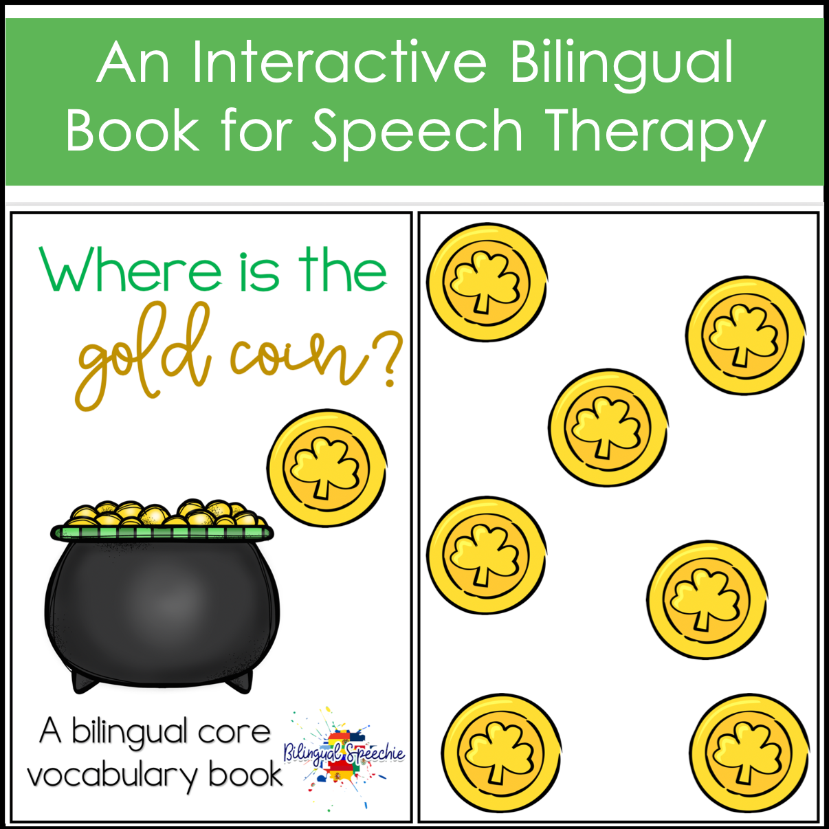 St. Patrick's Day Core Vocabulary Book | BILINGUAL