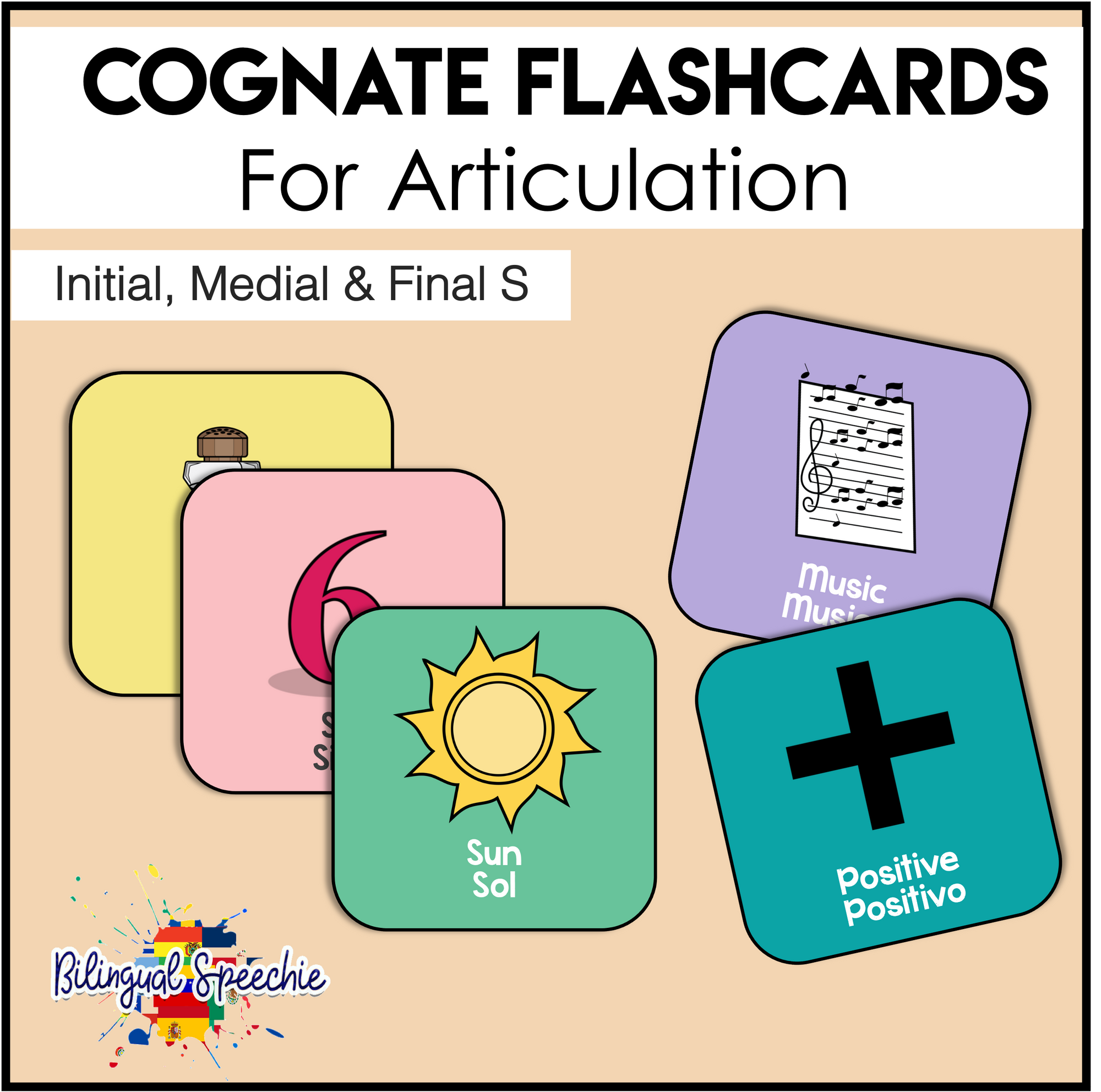 Flashcards for Initial, Medial & Final S