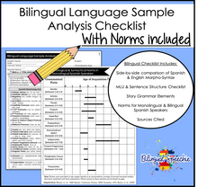 Bilingual Language Sample Checklist