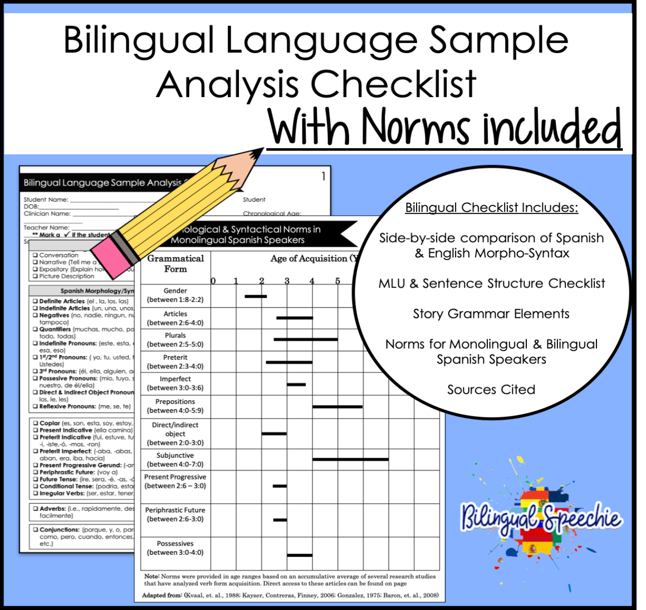 Bilingual Language Sample Checklist