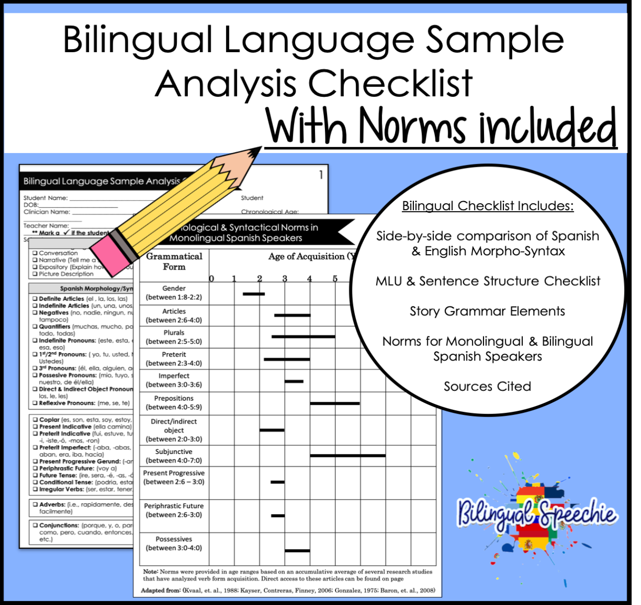 Bilingual Language Sample Checklist - Bilingual Speechie