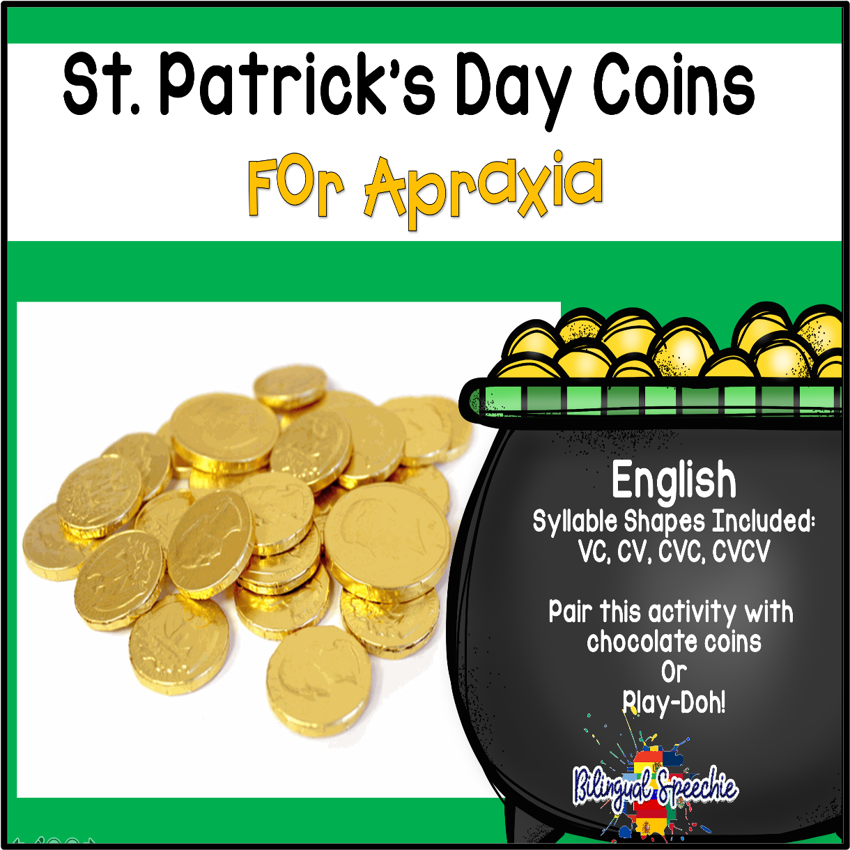 St. Patrick's Day Mats for Apraxia | English